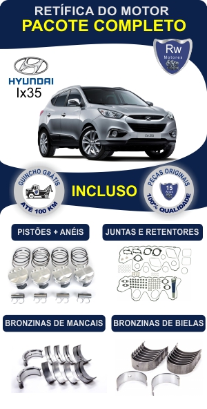 Retífica de motor Hyundai IX35 peças originais pacote completo Rw motores